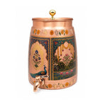 Copper Matka Water Dispenser with Tap & Lid