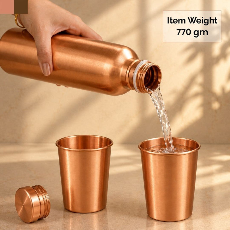 Copper Royal Gift Set with 1 Bottle & 2 Glasses