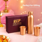 Copper Royal Gift Set with 1 Bottle & 2 Glasses