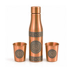 Solo Foil Gift Set with 1 Copper Bottle & 2 Glasses