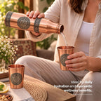 Solo Foil Gift Set with 1 Copper Bottle & 2 Glasses