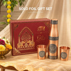 Solo Foil Gift Set with 1 Copper Bottle & 2 Glasses
