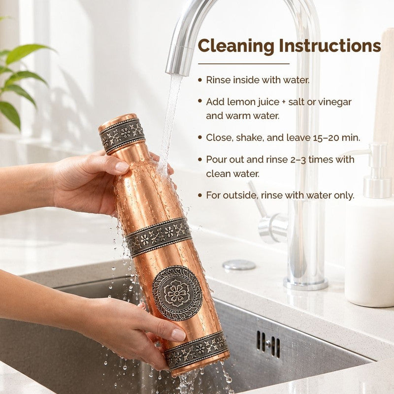 Solo Foil Gift Set with 1 Copper Bottle & 2 Glasses