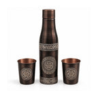 Antique Foil Gift Set with 1 Bottle & 2 Glasses