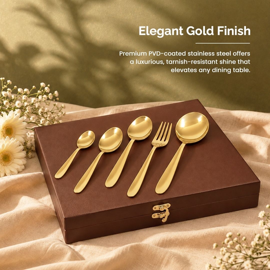 Gold Cutlery Set for Dining & Gifting