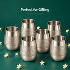 Stainless Steel Glass Set of 6 for Home Dining