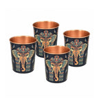 Copper Glass Set of 4 Drinking Tumblers