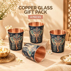 Copper Glass Set of 4 Drinking Tumblers
