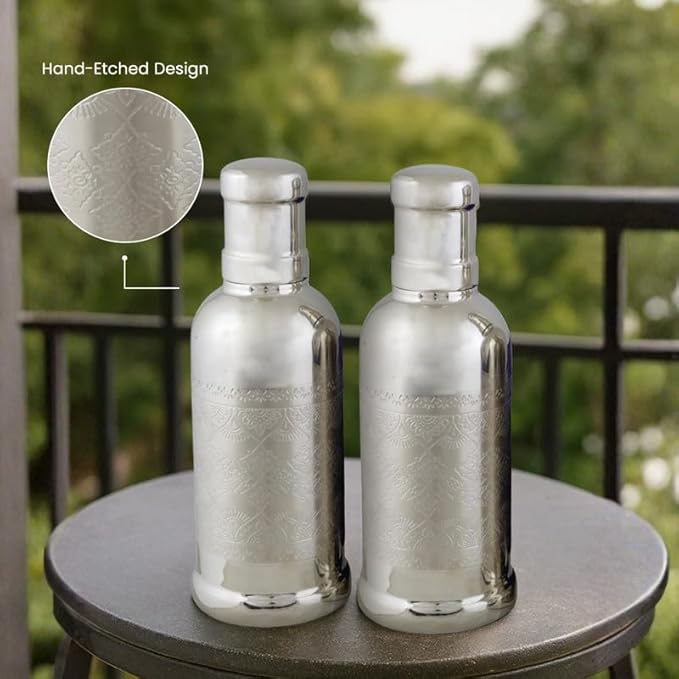 Luxury Copper Water Bottle Set of 2