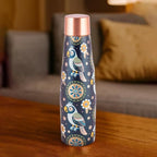 Copper Bottle with Bird Motif UV Printed Design