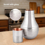 Surahi Silver Copper Water Jug
