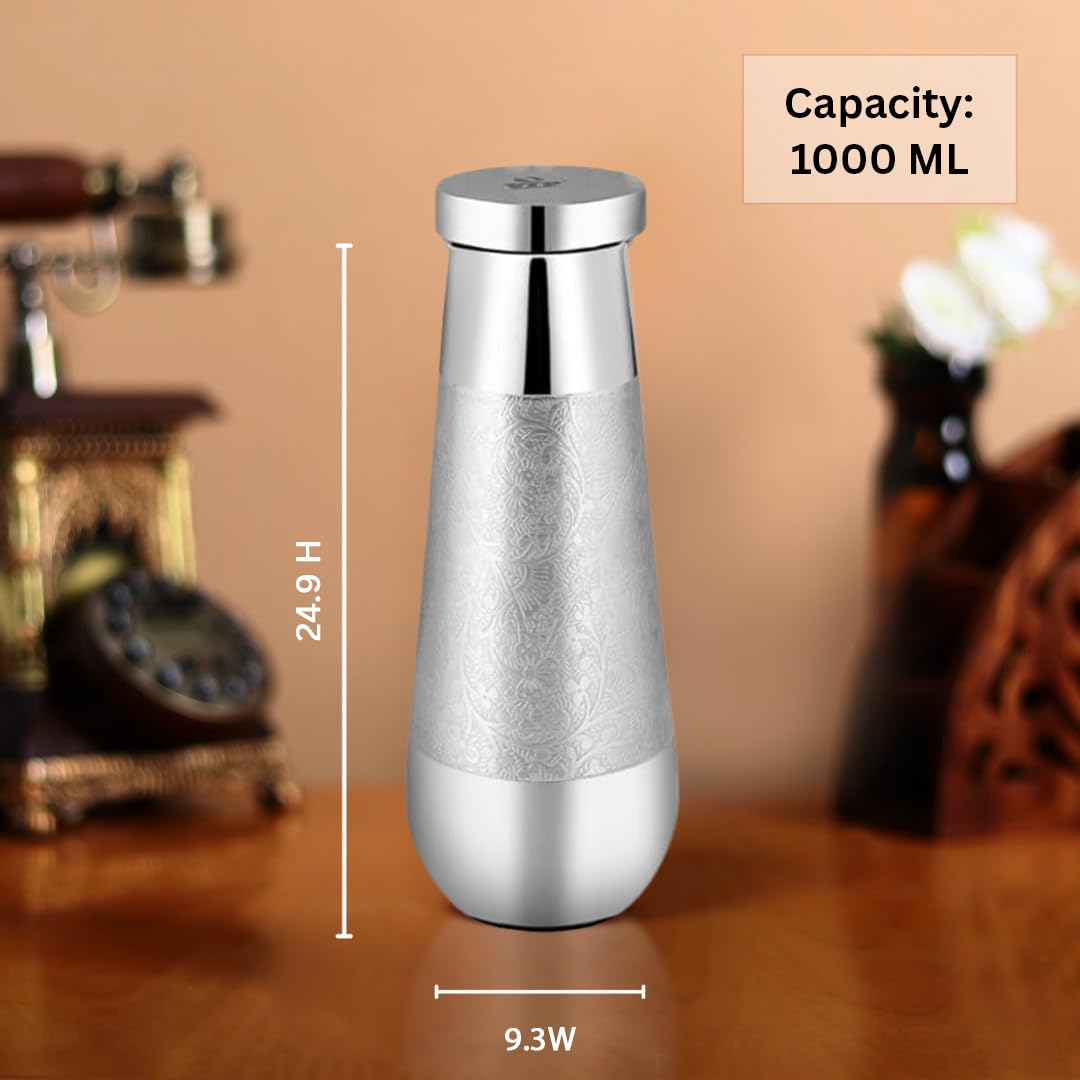 Chrome Plated-Colored Copper Water Bottle
