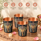 Copper Glass Set of 4 Drinking Tumblers