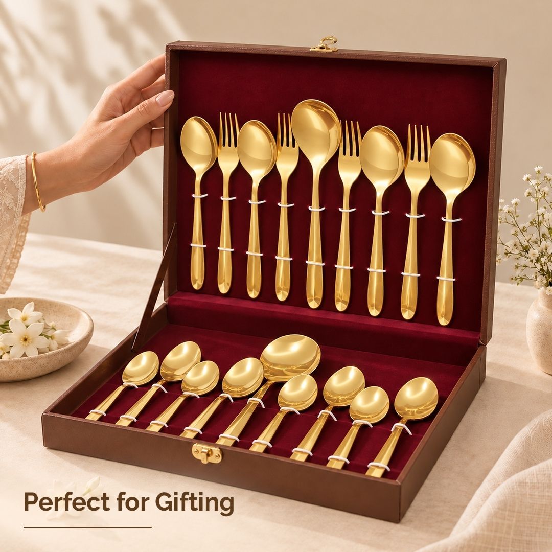 Gold Cutlery Set for Dining & Gifting
