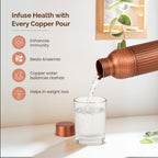 Hammered Copper Water Bottle with Vintage Finish