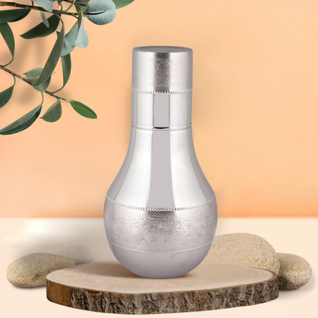 Surahi Silver Copper Water Jug