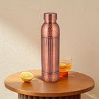 Hammered Copper Water Bottle with Vintage Finish