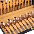 VIP Luxe 24-Piece Rose Gold Cutlery Set