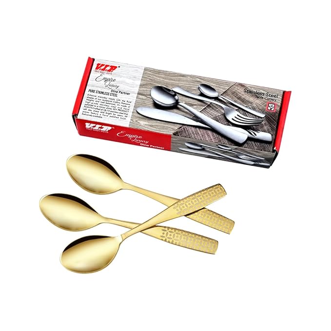Jaipuri Stainless Steel AP Large Decorative Serving Spoons