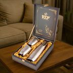 Silver Copper Bottle & Glass Gift Set