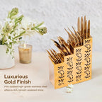 VIP Luxe 24-Piece Gold Cutlery Set with Stand