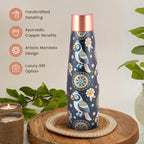 Copper Bottle with Bird Motif UV Printed Design