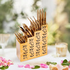 VIP Luxe 24-Piece Gold Cutlery Set with Stand