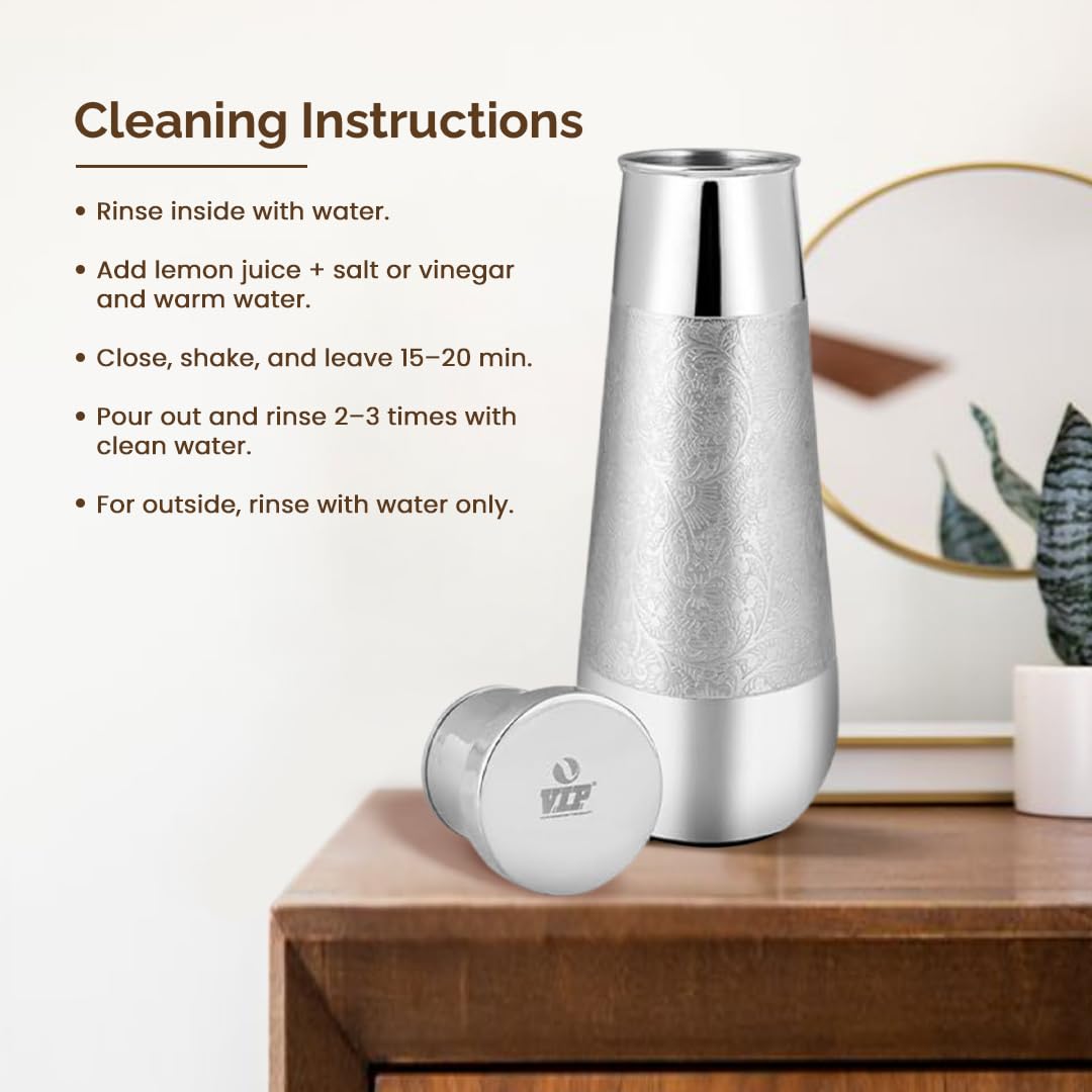 Chrome Plated-Colored Copper Water Bottle