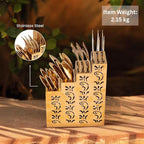 VIP Luxe 24-Piece Gold Cutlery Set with Stand