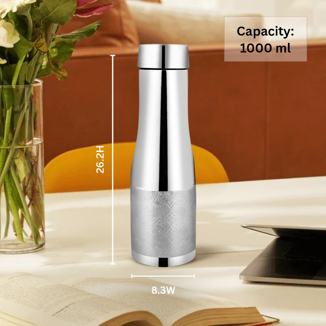 Silver Copper Water Bottle