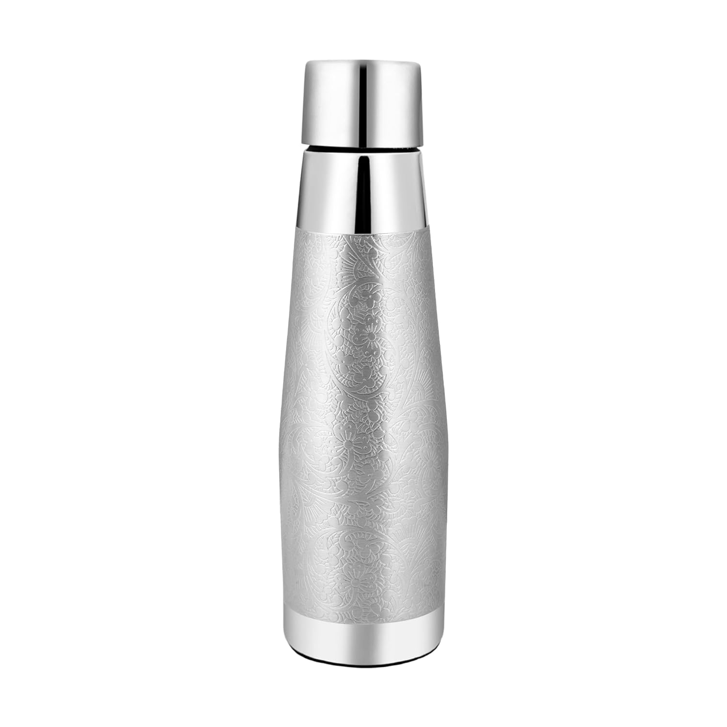 Silver Copper Bottle & Glass Gift Set