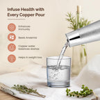 Chrome Plated-Colored Copper Water Bottle