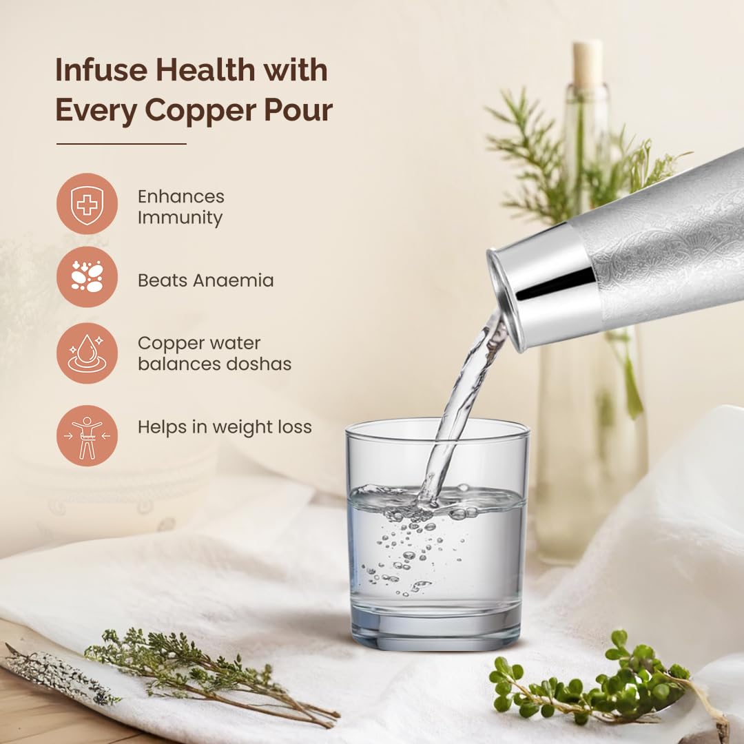 Chrome Plated-Colored Copper Water Bottle