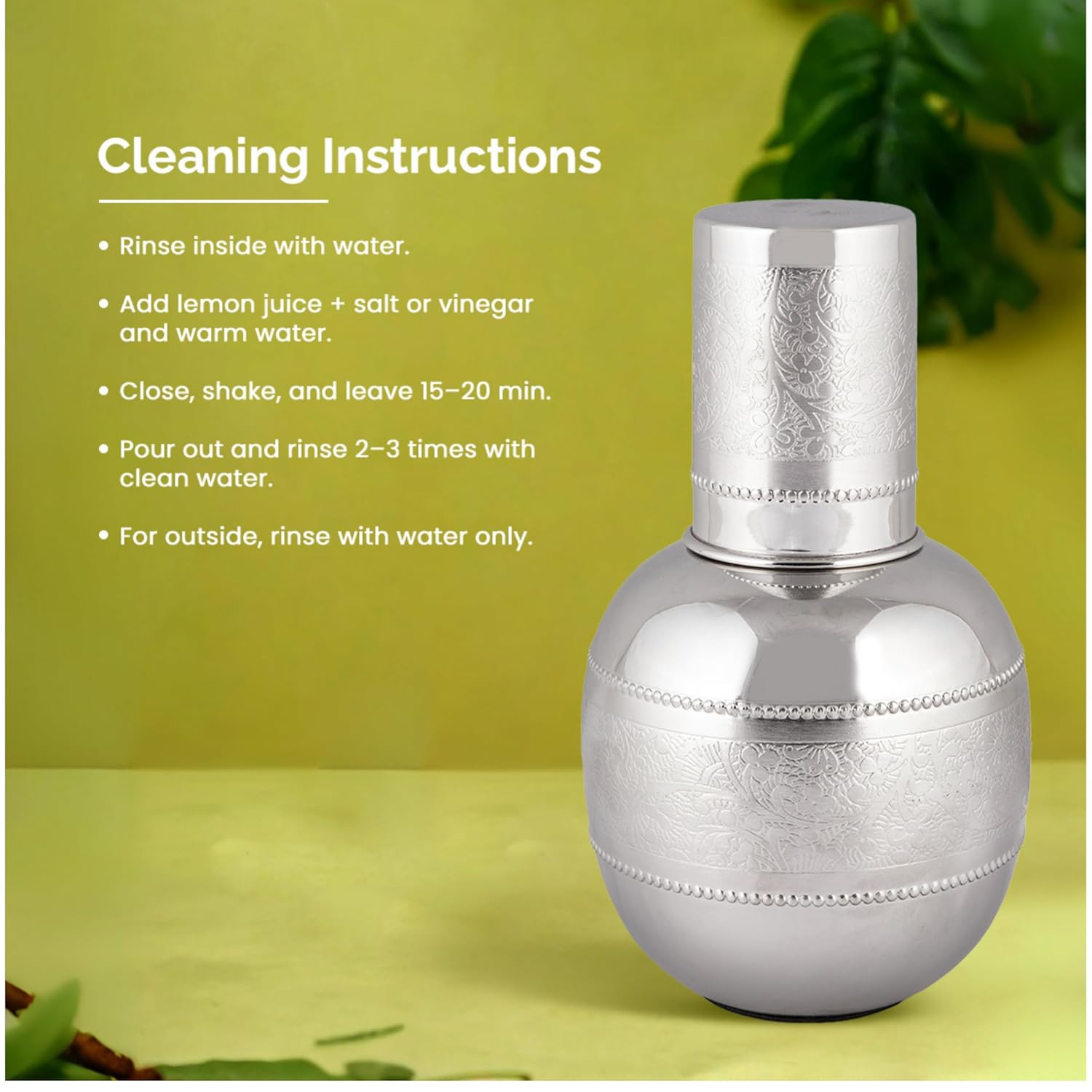 VIP Luxe Surahi Silver Copper Water Jug
