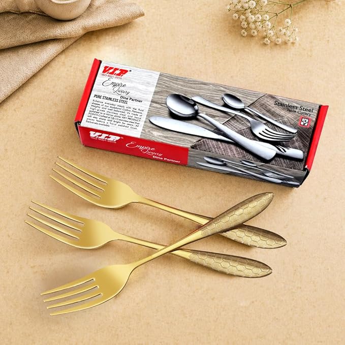 Classic Stainless Steel  Large AP Fork Set