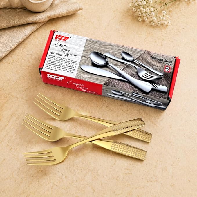 Jaipuri Stainless Steel Large AP Fork Set