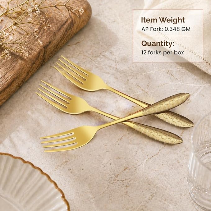 Classic Stainless Steel  Large AP Fork Set