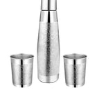 Silver Copper Bottle & Glass Gift Set