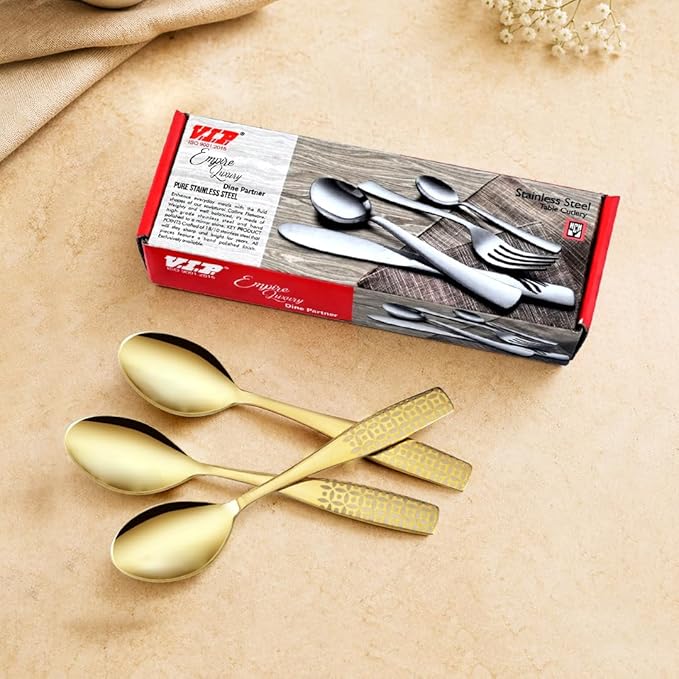 Jaipuri Stainless Small Decorative Steel Tea Spoons