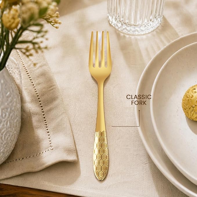 Classic Stainless Steel  Large AP Fork Set