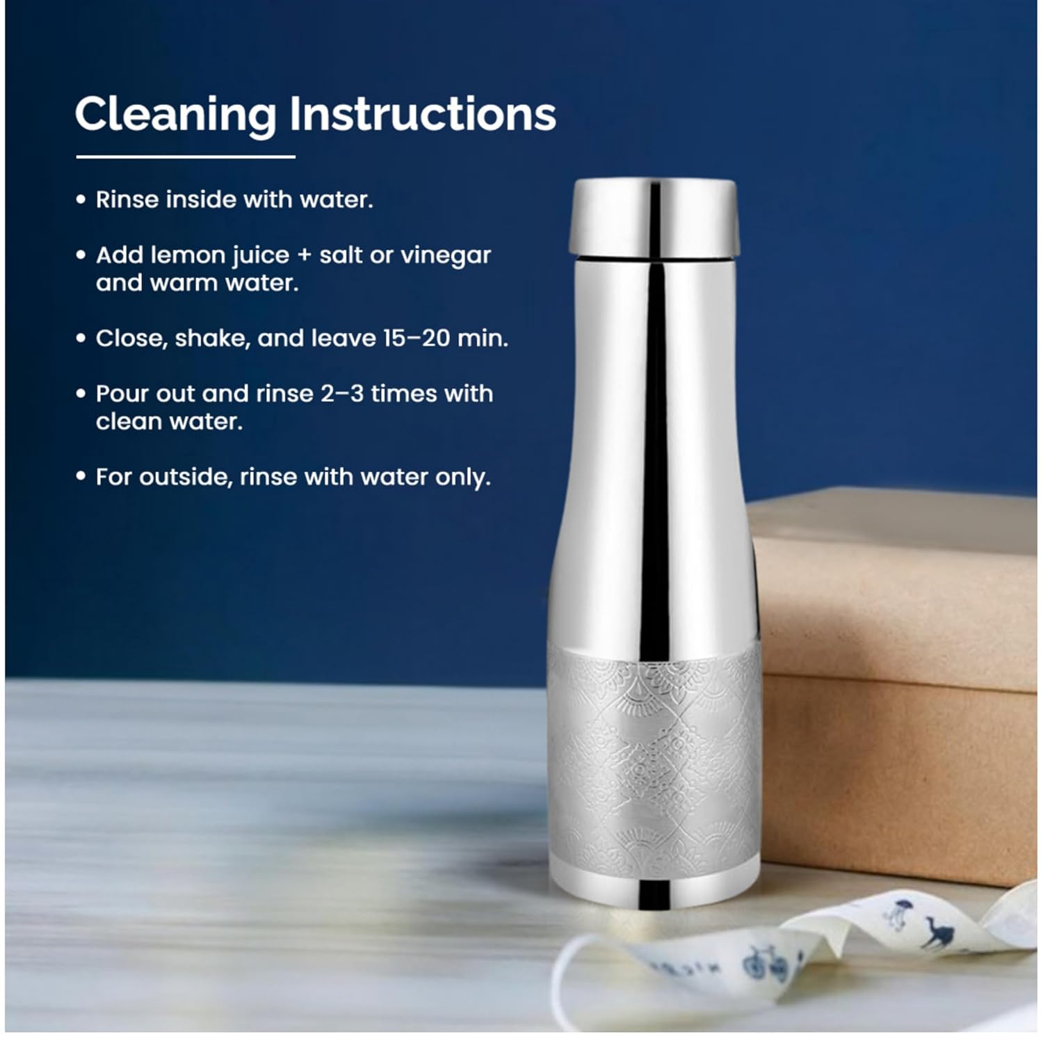 Silver Copper Water Bottle