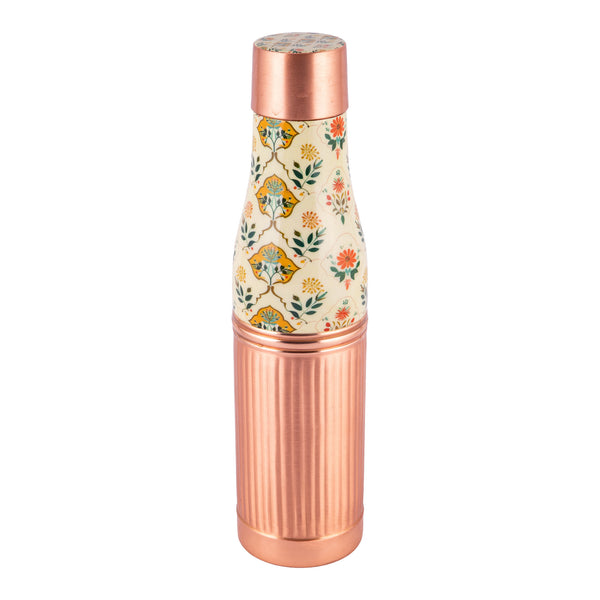 VIP Floral Engraved Copper Bottle