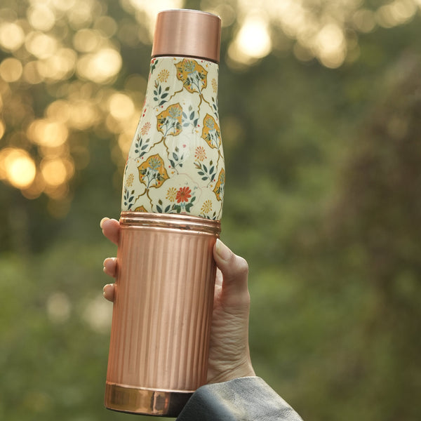 VIP Floral Engraved Copper Bottle - alternate view