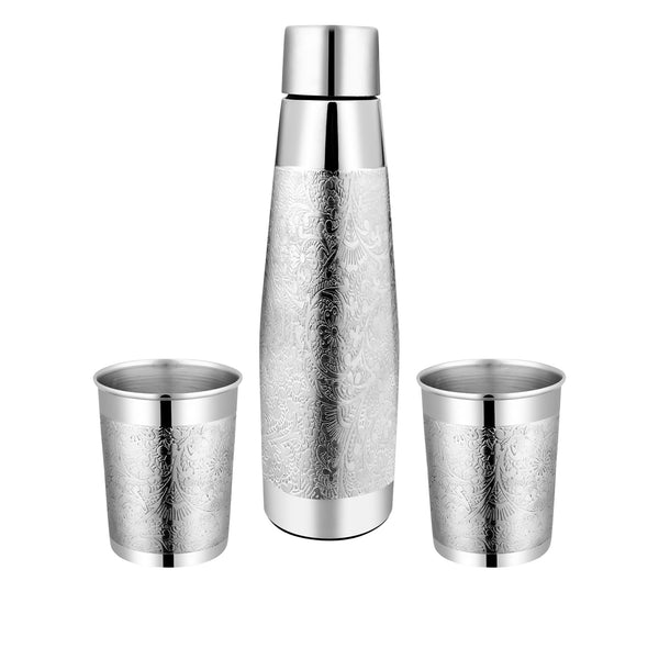 VIP Silver Copper Bottle & Glass Gift Set - alternate view